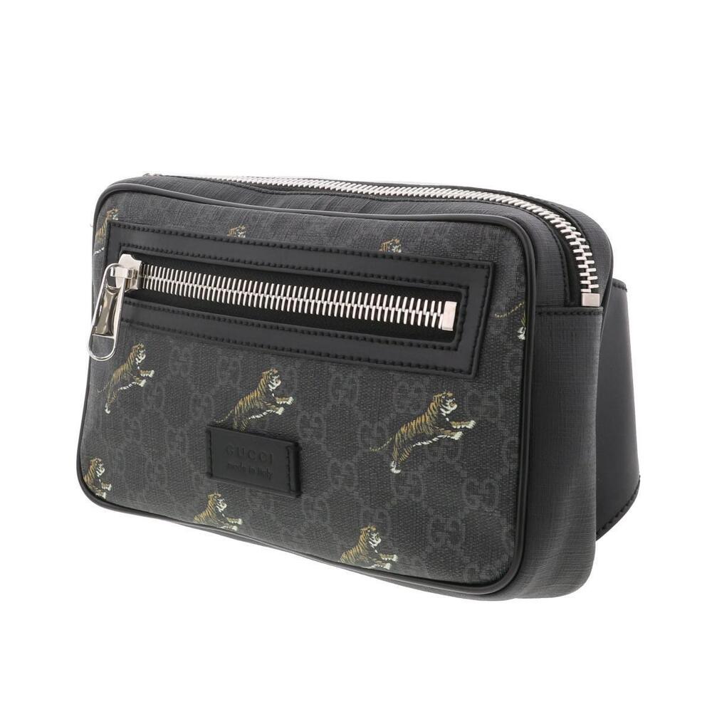 GUCCI Soft GG Supreme Belt Bag Waist Body Tiger Black - Picture 2 of 6
